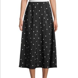 Brand NEW Theory Geometric Print Silk Midi Skirt size 8